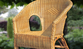Rattan and cane garden furniture